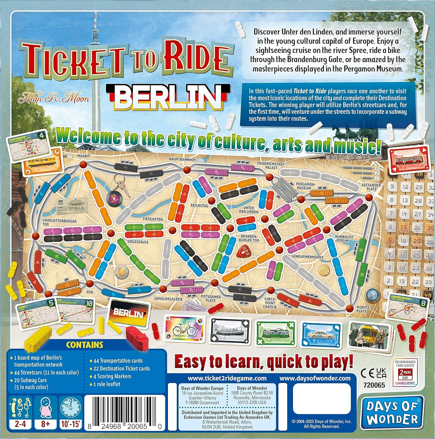 Days of Wonder | Ticket To Ride Berlin | Board Game | Ages 8+ | 2-4 Players | 10-15 Minutes Playing Time