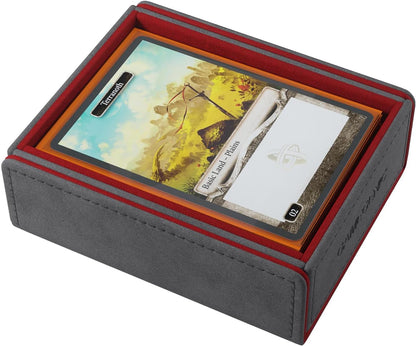Gamegenic Token Keep - Premium Token Box for Safe Storage, Fits Dungeon 1100+ and Dungeon S 550+, Holds Tokens, Dice, and Cards, Fully Usable During Gameplay, Gray/Red Color, Made