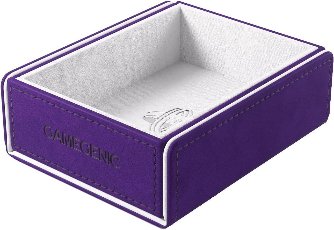 Gamegenic Token Keep - Premium Token Box for Safe Storage, Fits Dungeon 1100+ and Dungeon S 550+, Holds Tokens, Dice, and Cards, Fully Usable During Gameplay, Purple/White Color, Made