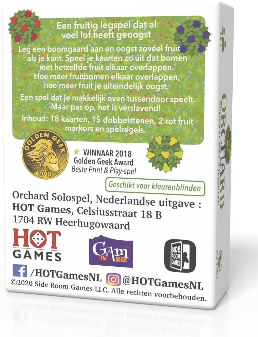 Orchard Solo game with 9 cards