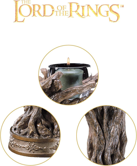 The Noble Collection The Lord of the Rings Staff of Gandalf the Grey Candle Holder - 9in (23cm) Hand-Painted Resin Votive - Officially Licensed Film Set Movie Props Gifts
