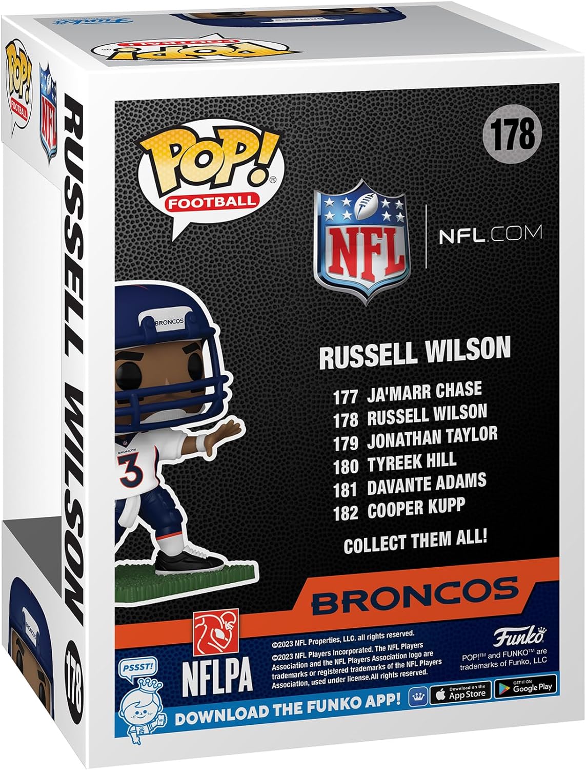 Funko POP! NFL: Broncos - Russell Wilson - Collectable Vinyl Figure - Gift Idea - Official Merchandise - Toys for Kids & Adults - Sports Fans - Model Figure for Collectors and Display