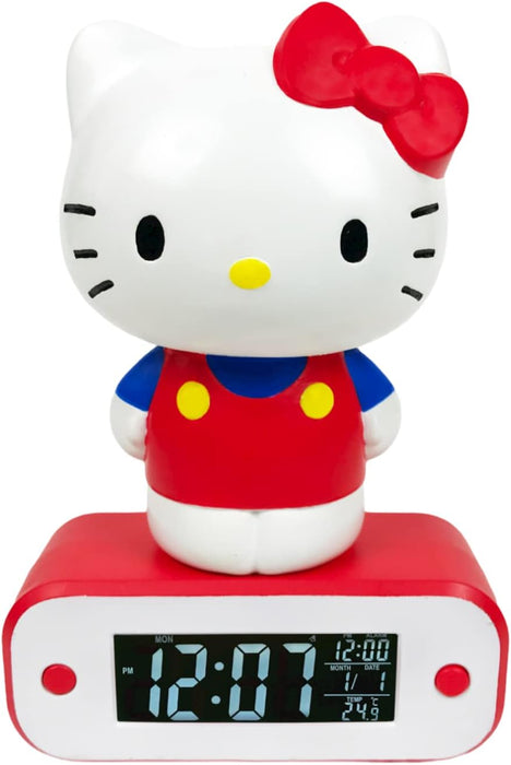 TEKNOFUN Light-up 3D Figurine Alarm Clock, Vinyl, Red, 10