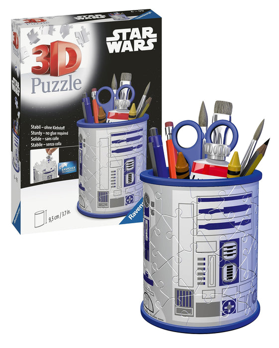 Ravensburger 11554 Star Wars R2-D2 3D Jigsaw Puzzle for Kids and Adults Age 6 Years Up-54 Pieces-Pencil Holder-No Glue Required