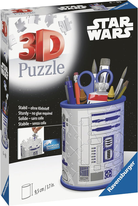 Ravensburger 11554 Star Wars R2-D2 3D Jigsaw Puzzle for Kids and Adults Age 6 Years Up-54 Pieces-Pencil Holder-No Glue Required