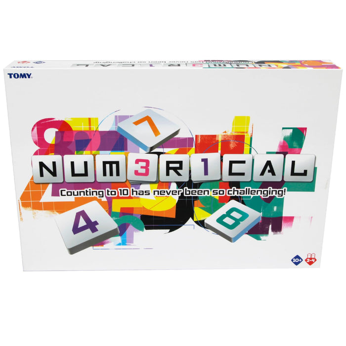 TOMY Numerical - Number Blocks Sequence Board Game - Build Sets, Use Score Boosters, Outthink Opponents - Strategy Board Games for Adults & Kids +10 Years - 2-4 Player Board Games for Kids & Adults
