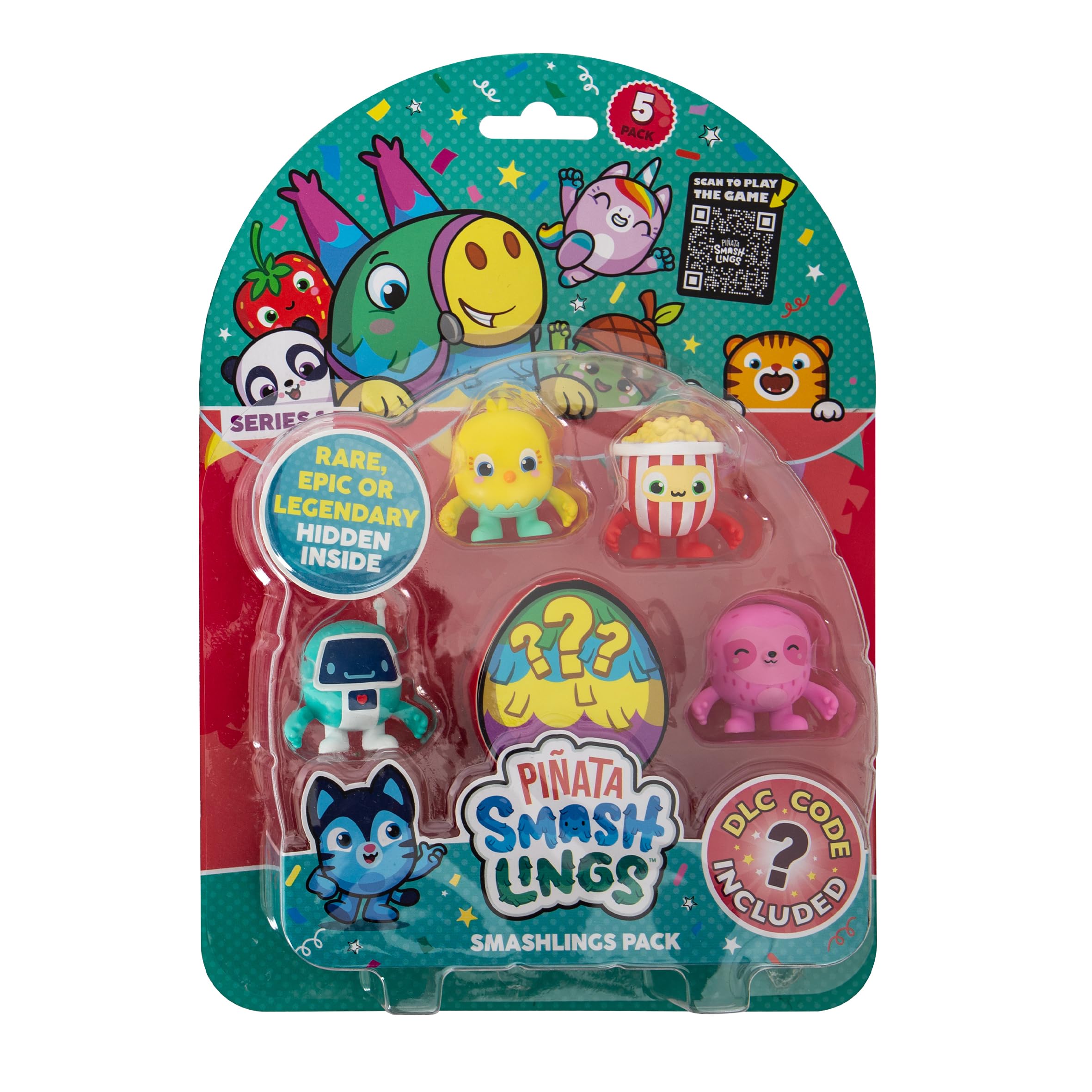 Pinata Smashlings Paquete de 5 figuras, juguetes Roblox, juguete oficial de Toikido