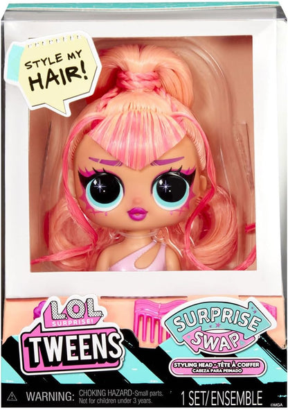 L.O.L. Surprise! Tweens Surprise Swap Series - Cabezas para peinar con Accesorios para el Pelo y un Cabello Hermoso - Adecuado para niños y niñas Mayores de 4 años