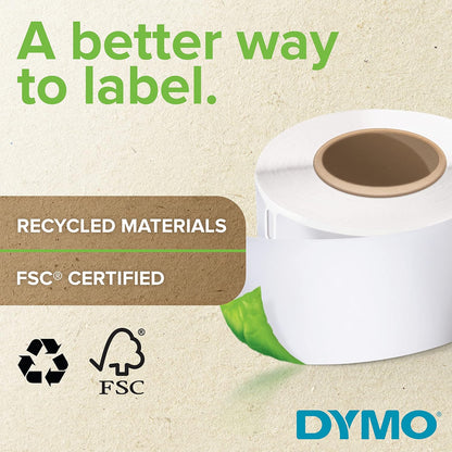 DYMO LW Durable Industrial Labels for LabelWriter Label Printers, White Poly, 57 x 32 mm, Roll of 800 (1933084