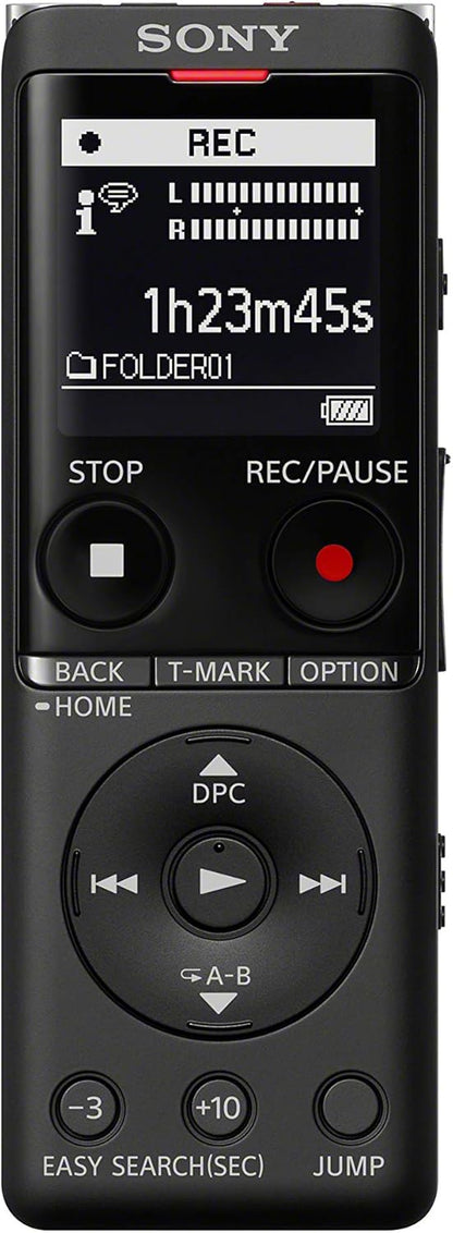 Sony Icd-UX570 MP3/LPCM Digital Voice Recorder (Dictaphone) with Built-In USB, 4GB, OLED Screen - Black Single