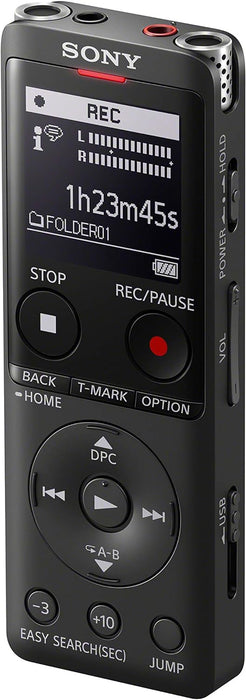Sony Icd-UX570 MP3/LPCM Digital Voice Recorder (Dictaphone) with Built-In USB, 4GB, OLED Screen - Black Single
