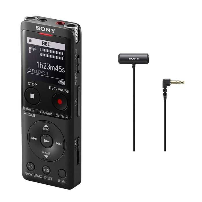Sony Icd-UX570 MP3/LPCM Digital Voice Recorder (Dictaphone) with Built-In USB, 4GB, OLED Screen - Black Single