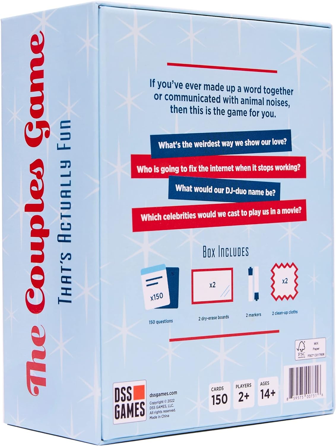 DSS Games The Couples Game - Juego de Fiesta - Juego de Cartas - Inglés