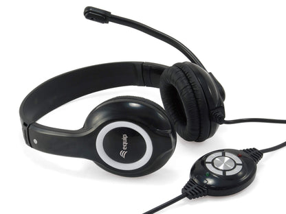 Equip 245301 Casque Audio Binaural Bandeau Noir - Casques Audio (PC/Jeux, Binaural, Bandeau, Noir, Numérique, Plastique