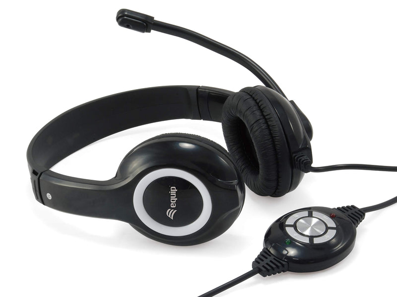Equip 245301 Casque Audio Binaural Bandeau Noir - Casques Audio (PC/Jeux, Binaural, Bandeau, Noir, Numérique, Plastique