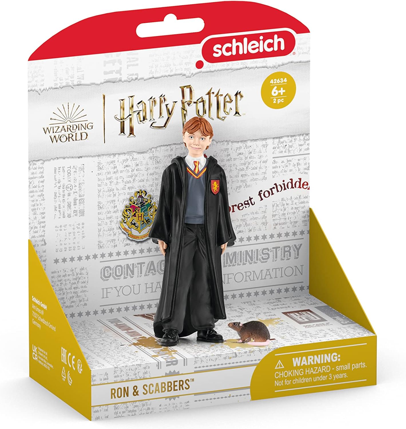 schleich 42634 Ron Weasley & Krätze, ab 6 Jahren, Harry Potter - Spielfigur, 4 x 2 x 10 cm