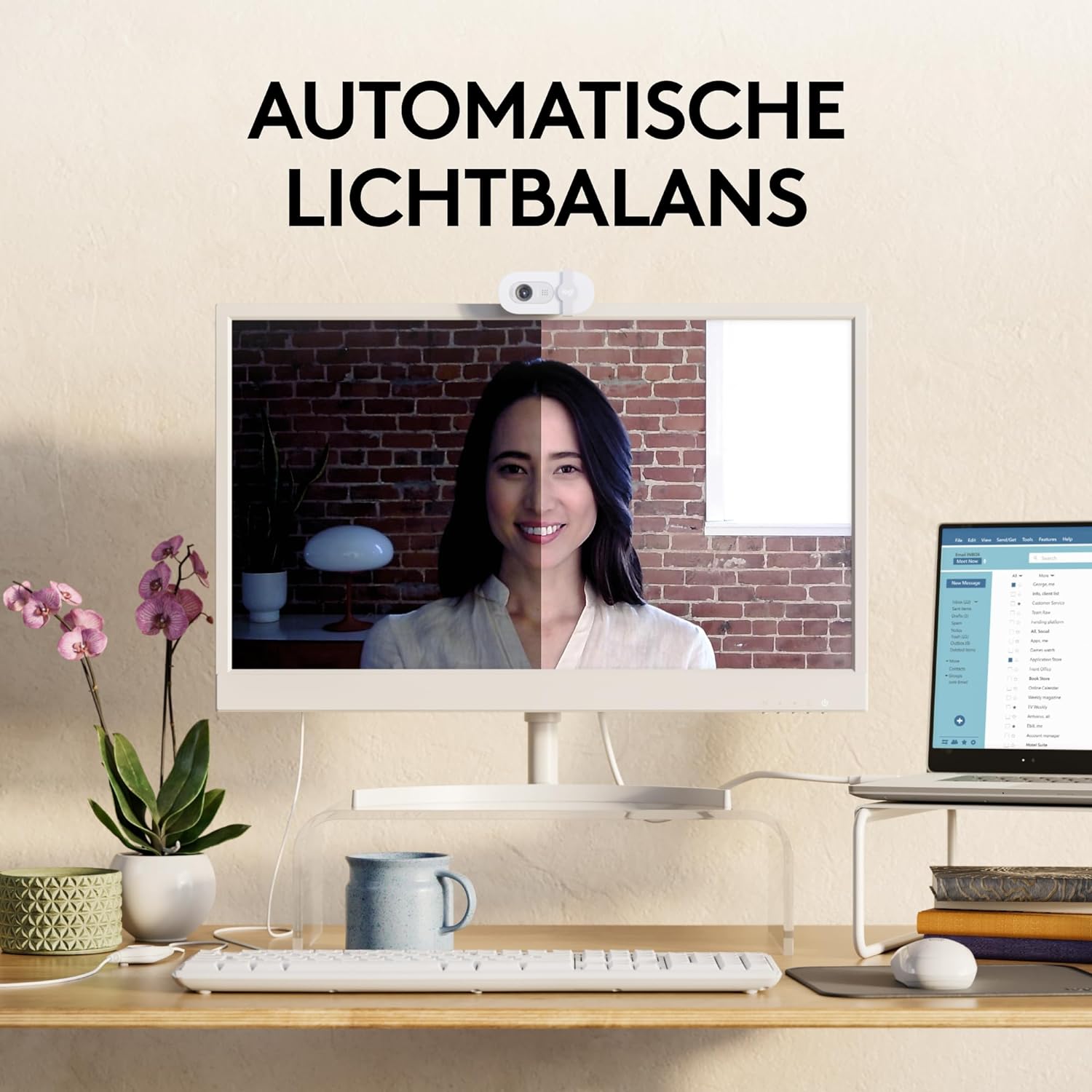 Logitech Brio 100 Full HD Webcam for Meetings and Streaming, Auto-Light Balance, Built-In Mic, Privacy Shutter, USB-A, for Microsoft Teams, Google Meet, Zoom and More