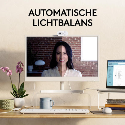 Logitech Brio 100 Full HD Webcam for Meetings and Streaming, Auto-Light Balance, Built-In Mic, Privacy Shutter, USB-A, for Microsoft Teams, Google Meet, Zoom and More