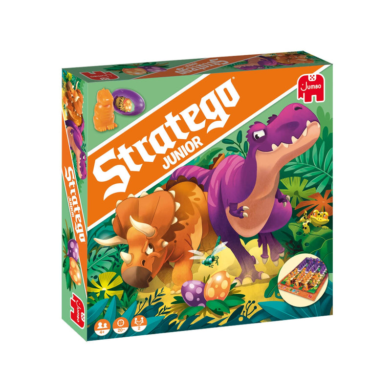 Jumbo- Stratego: Junior Dinos Dinosaurio Juego, Color (8710126199596)