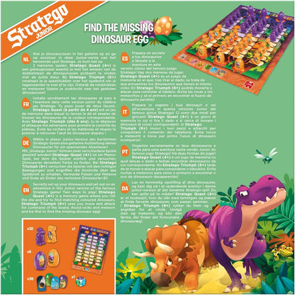 Jumbo- Stratego: Junior Dinos Dinosaurio Juego, Color (8710126199596)