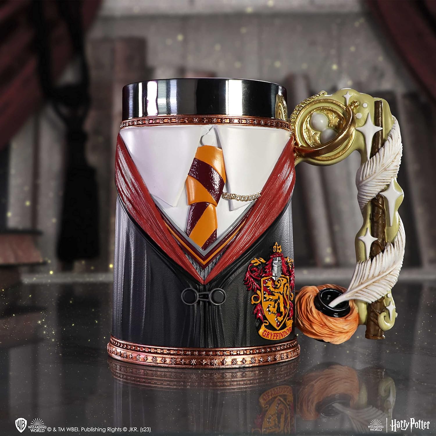 Nemesis Now Harry Potter Hermione Collectible Tankard 15.5cm, Resin, Officially Licensed Harry Potter Merchandise, Hermione Beer Mug, Cast in The Finest Resin, Expertly Hand-Painted, Removable Insert