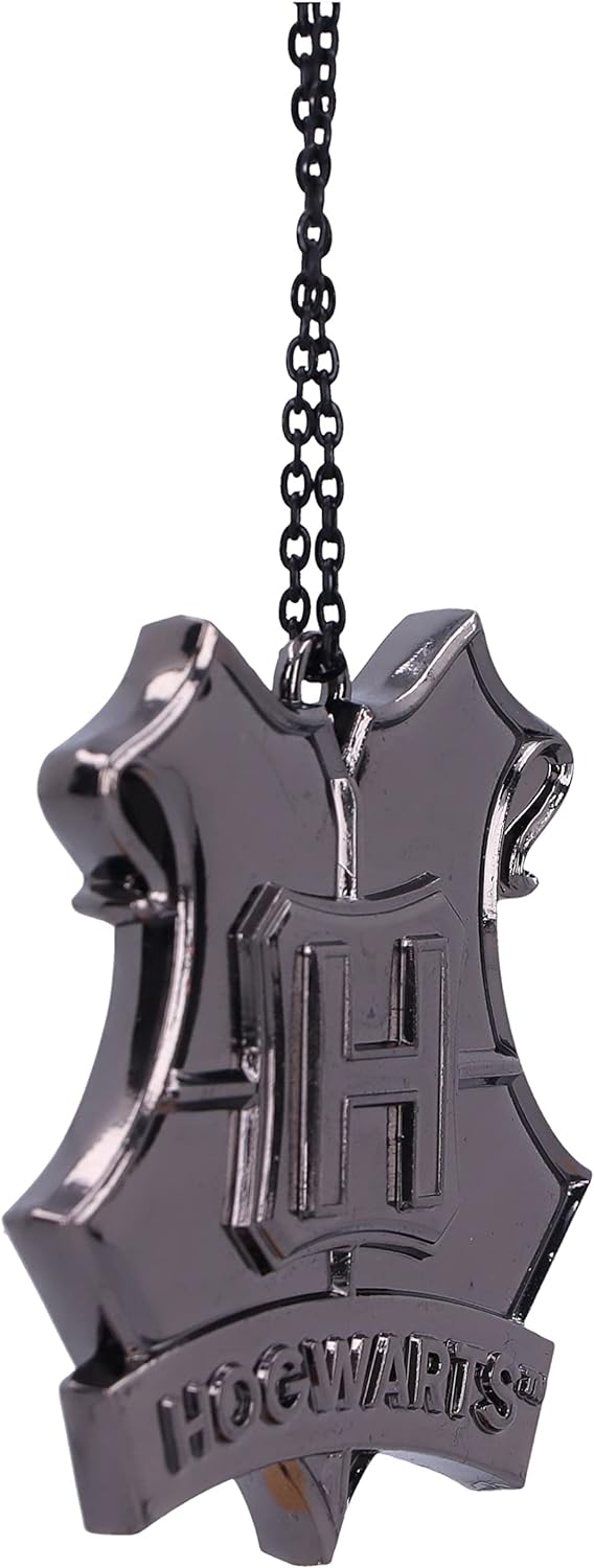 Nemesis Now Harry Potter Hogwarts Crest (Silver) Hanging Ornament 6cm, Resin, Officially Licensed Harry Potter Merchandise, Requires Sturdy Hanging Place, Cast in the Finest Resin, Hand-Painted