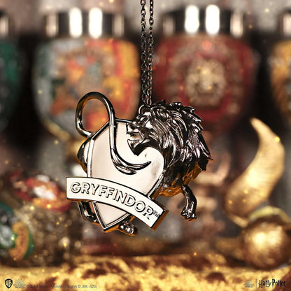 Nemesis Now Harry Potter Gryffindor Crest (Silver) Hanging Ornament 6cm, Resin, Officially Licensed Harry Potter Merchandise, Requires Sturdy Hanging Place, Cast in the Finest Resin, Hand-Painted