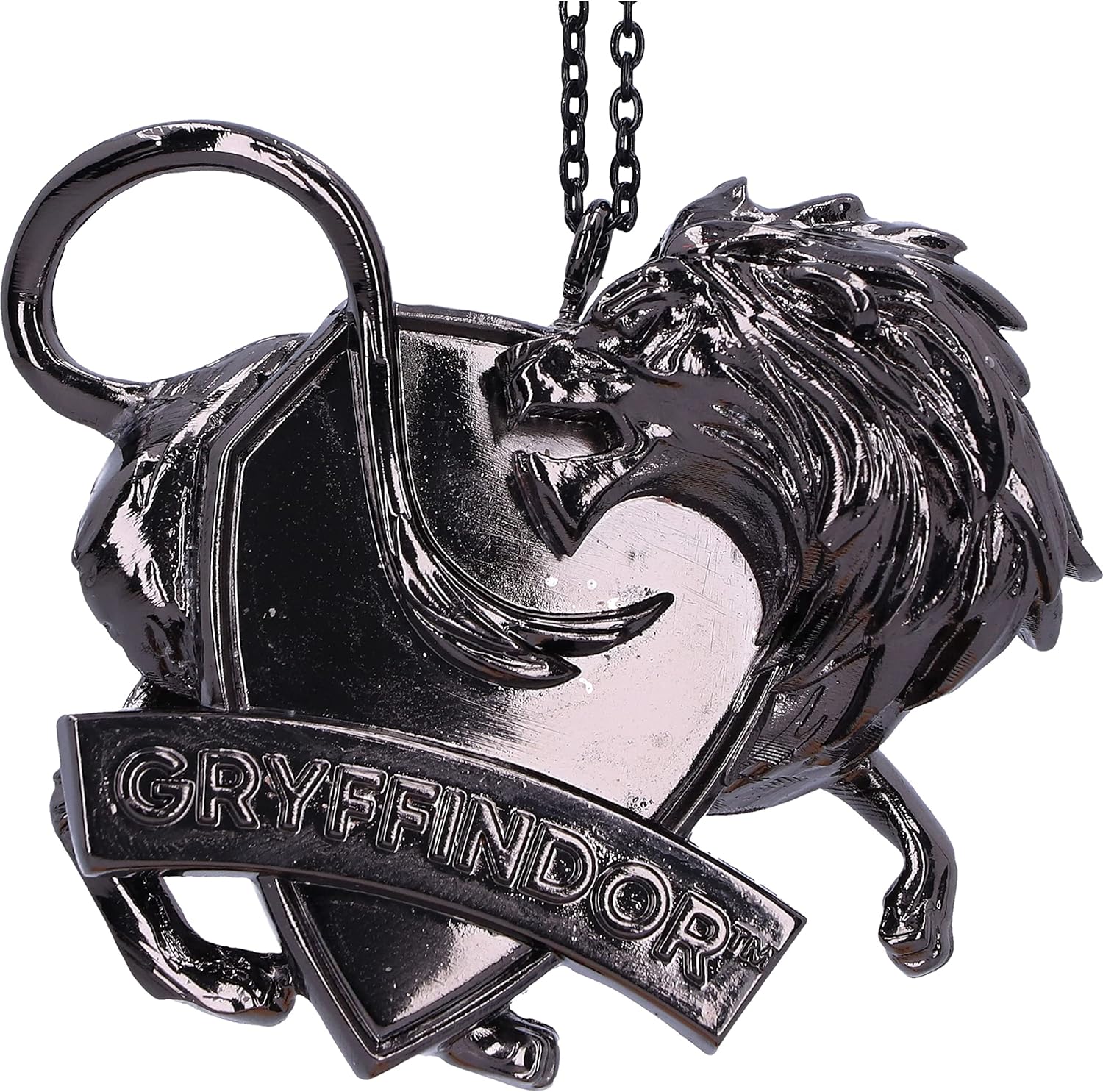 Nemesis Now Harry Potter Gryffindor Crest (Silver) Hanging Ornament 6cm, Resin, Officially Licensed Harry Potter Merchandise, Requires Sturdy Hanging Place, Cast in the Finest Resin, Hand-Painted