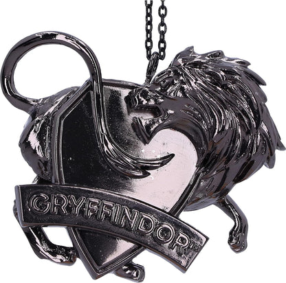Nemesis Now Harry Potter Gryffindor Crest (Silver) Hanging Ornament 6cm, Resin, Officially Licensed Harry Potter Merchandise, Requires Sturdy Hanging Place, Cast in the Finest Resin, Hand-Painted