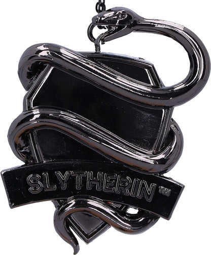 Nemesis Now Harry Potter Slytherin Crest (Silver) Hanging Ornament 6.3cm, Resin, Officially Licensed Harry Potter Merchandise, Requires Sturdy Hanging Place, Cast in the Finest Resin, Hand-Painted