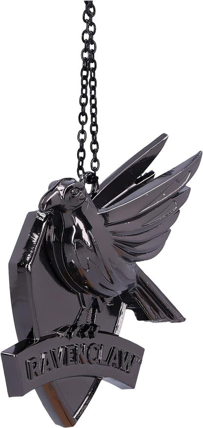 Nemesis Now Harry Potter Ravenklauw Crest (zilver) hangend ornament 7 cm, hars, officieel gelicentieerde Harry Potter-merchandise, vereist stevige ophangplaats, gegoten in de fijnste hars