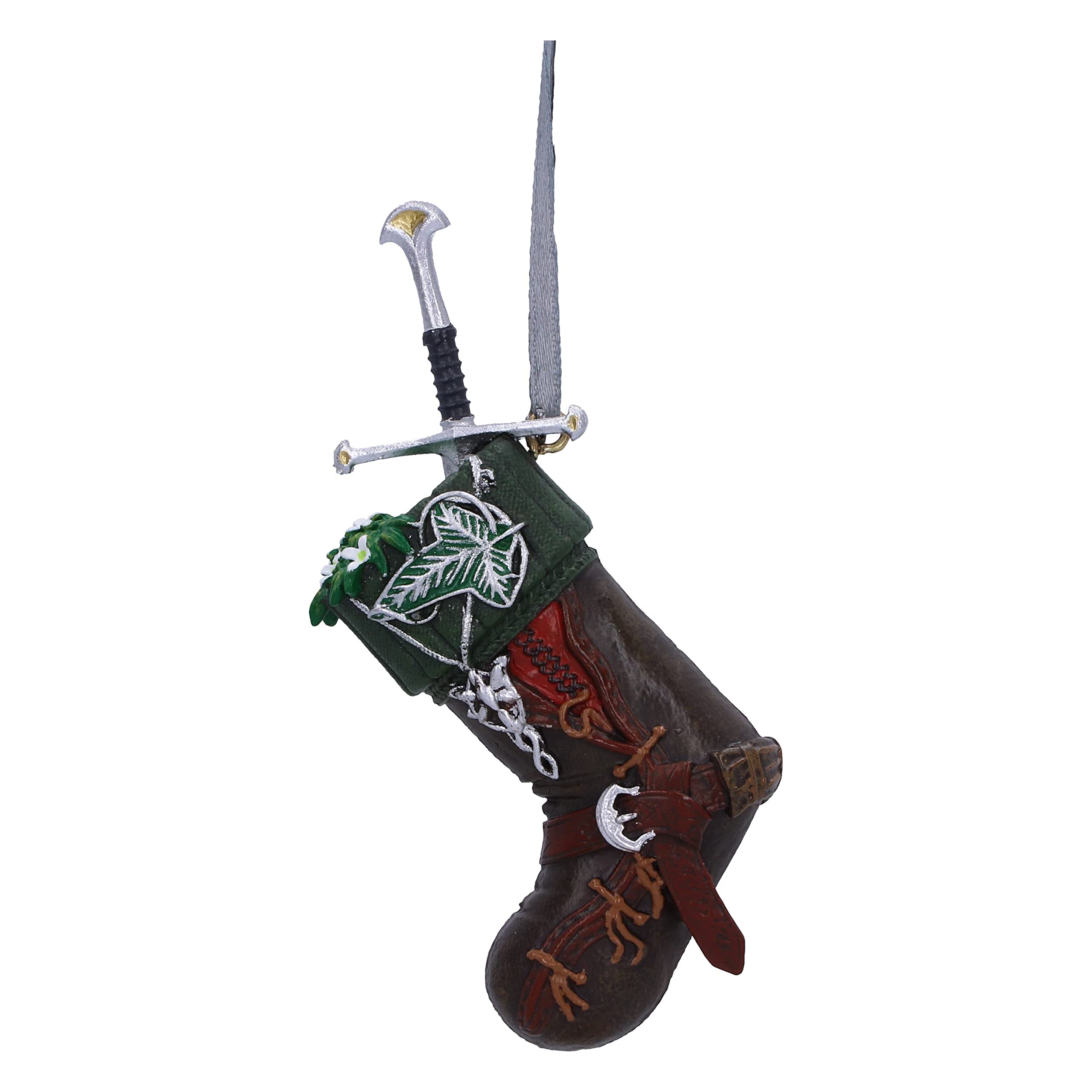 Nemesis Now Lord of the Rings Aragorn Stocking Hanging Ornament 9cm, Resin, Officially Licensed Lord of the Rings Hanging Ornament, Cast in the Finest Resin, Hand-Painted