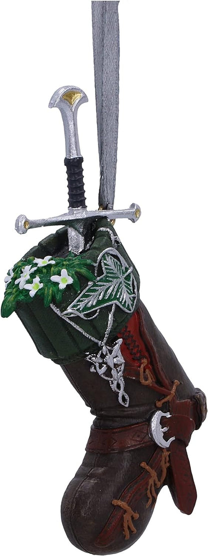 Nemesis Now Lord of the Rings Aragorn Stocking Hanging Ornament 9cm, Resin, Officially Licensed Lord of the Rings Hanging Ornament, Cast in the Finest Resin, Hand-Painted