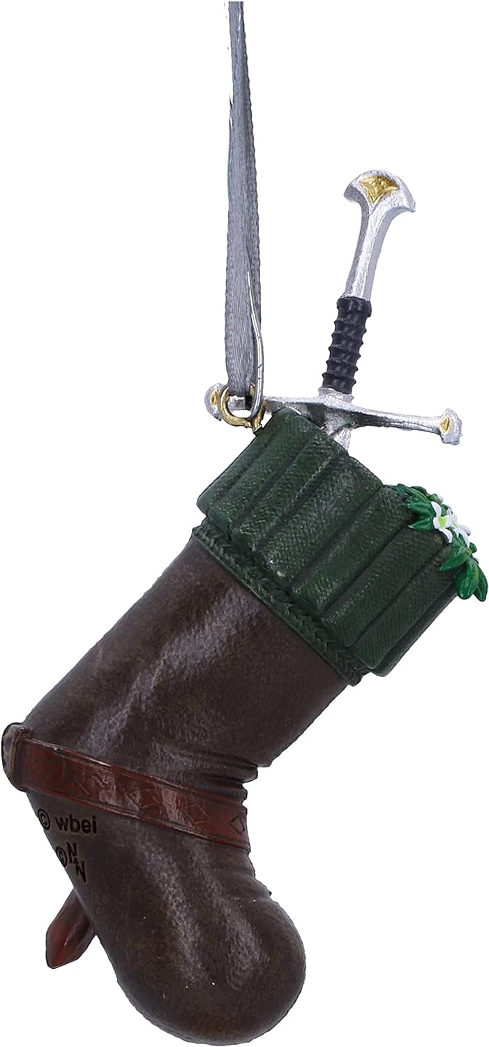 Nemesis Now Lord of the Rings Aragorn Stocking Hanging Ornament 9cm, Resin, Officially Licensed Lord of the Rings Hanging Ornament, Cast in the Finest Resin, Hand-Painted