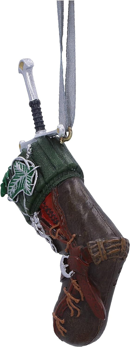 Nemesis Now Lord of the Rings Aragorn Stocking Hanging Ornament 9cm, Resin, Officially Licensed Lord of the Rings Hanging Ornament, Cast in the Finest Resin, Hand-Painted