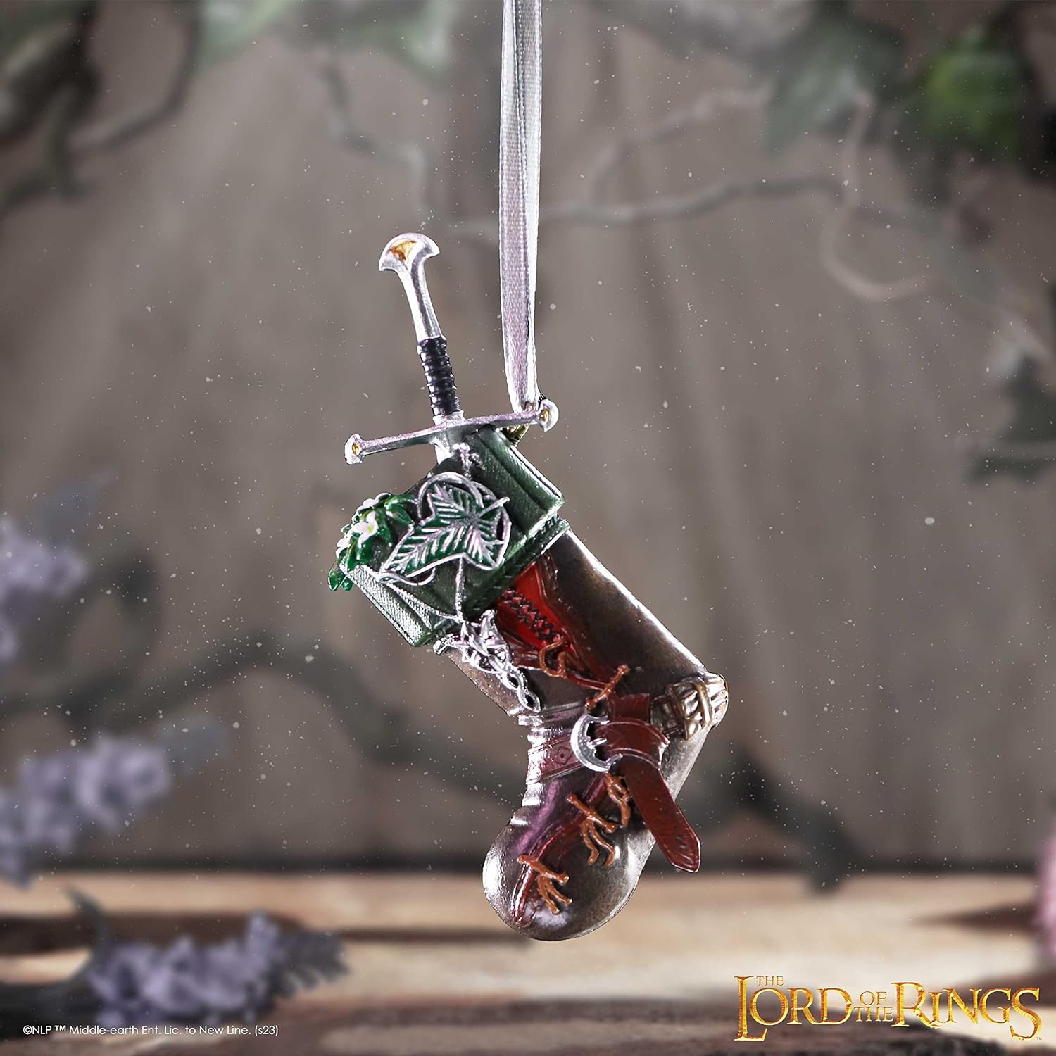 Nemesis Now Lord of the Rings Aragorn Stocking Hanging Ornament 9cm, Resin, Officially Licensed Lord of the Rings Hanging Ornament, Cast in the Finest Resin, Hand-Painted