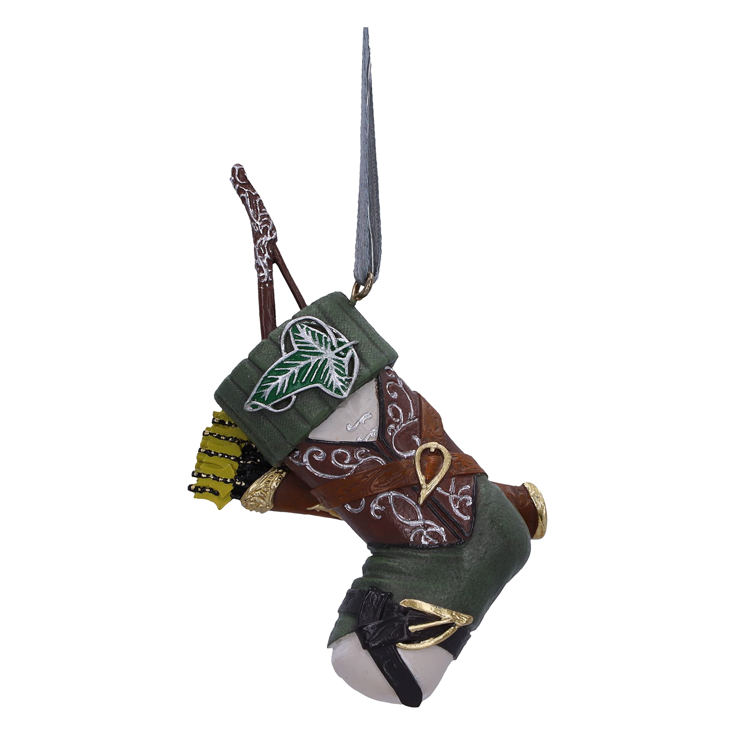 Nemesis Now Lord of the Rings Legolas Stocking Hanging Ornament 8.8cm, Resin, Officially Licensed Lord of the Rings Hanging Ornament, Cast in the Finest Resin, Hand-Painted