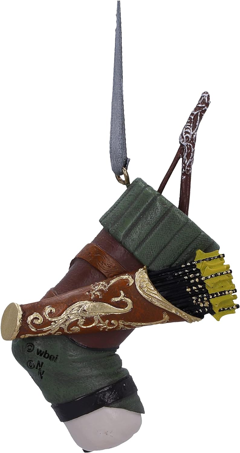 Nemesis Now Lord of the Rings Legolas Stocking Hanging Ornament 8.8cm, Resin, Officially Licensed Lord of the Rings Hanging Ornament, Cast in the Finest Resin, Hand-Painted