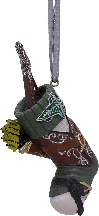 Nemesis Now Lord of the Rings Legolas Stocking Hanging Ornament 8.8cm, Resin, Officially Licensed Lord of the Rings Hanging Ornament, Cast in the Finest Resin, Hand-Painted