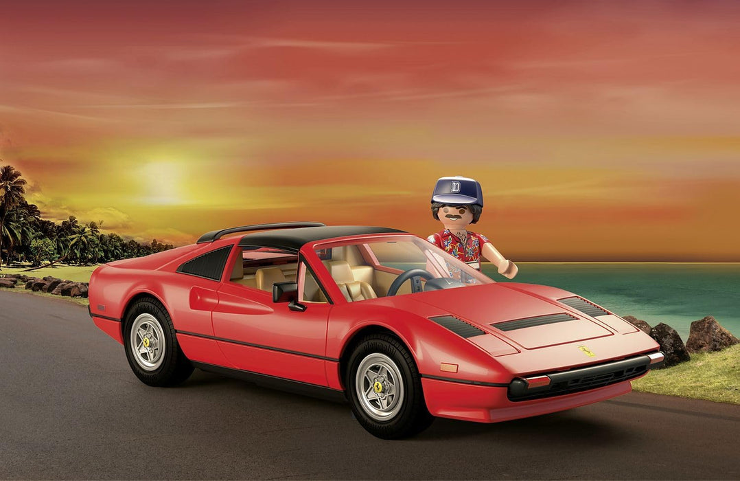 Playmobil 71343 Famous Cars Magnum, P.I. Ferrari 308 GTS Quattrovalvole, supercar, Collector's item for car enthusiasts, Toy for collectors and suitable for children ages 5+