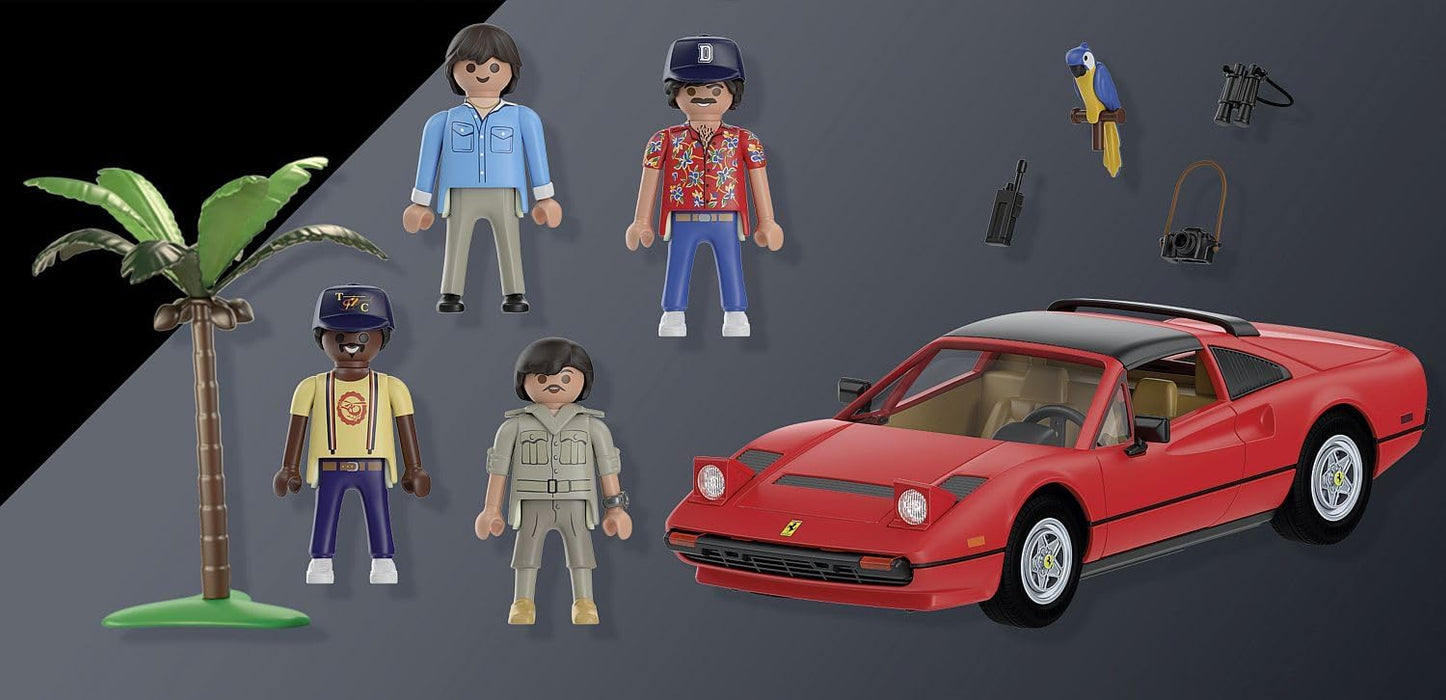 Playmobil 71343 Famous Cars Magnum, P.I. Ferrari 308 GTS Quattrovalvole, supercar, Collector's item for car enthusiasts, Toy for collectors and suitable for children ages 5+