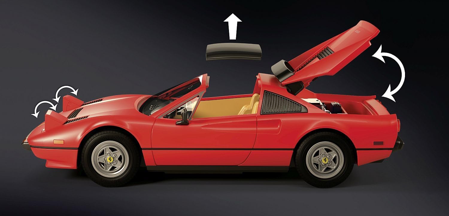Playmobil 71343 Famous Cars Magnum, P.I. Ferrari 308 GTS Quattrovalvole, supercar, Collector's item for car enthusiasts, Toy for collectors and suitable for children ages 5+