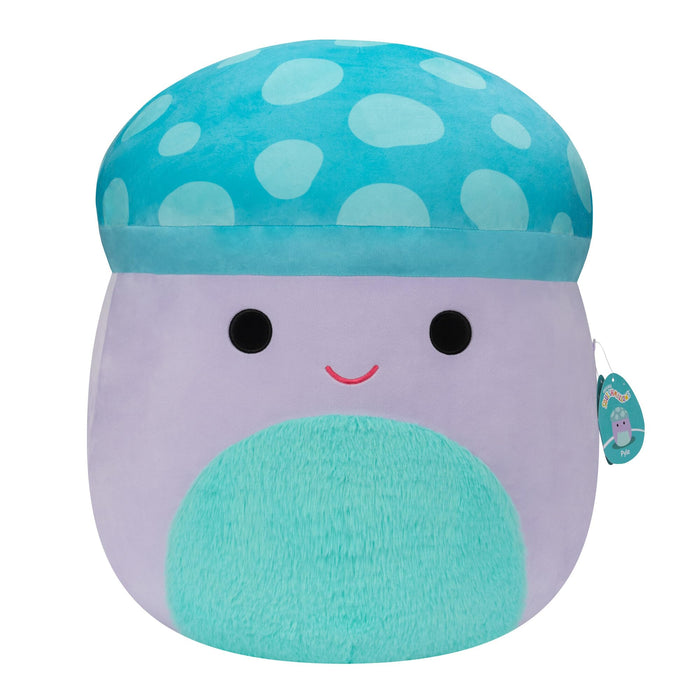 Squishmallows Originaux 40cm Pyle Le Champignon Bleu et Violet, Ajoute Pyle à Ton équipe, Peluche Ultra Douce