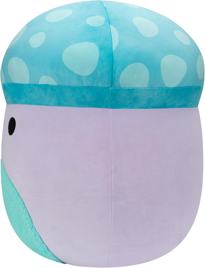 Squishmallows Originaux 40cm Pyle Le Champignon Bleu et Violet, Ajoute Pyle à Ton équipe, Peluche Ultra Douce