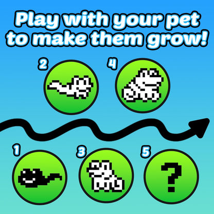 Giga Pets NEW Floppy Frog Virtual Animal Pet Toy, Glossy Green Translucent Housing Shell, New Games, Animations, Sound Effects, & Low Battery Warning, Upgraded Nostalgic 90s Toy, 3D Pet Live in Motion