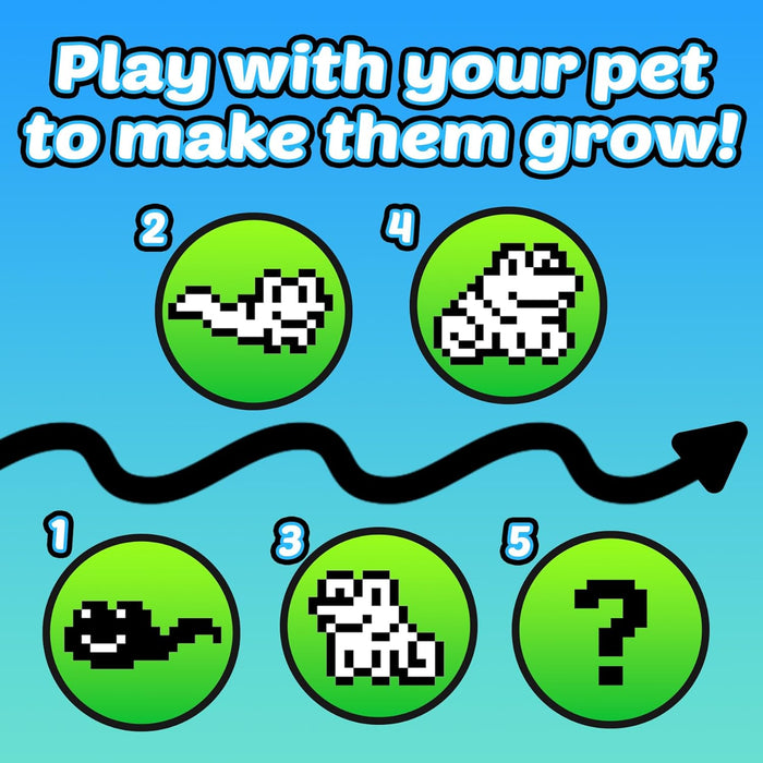 Giga Pets NEW Floppy Frog Virtual Animal Pet Toy, Glossy Green Translucent Housing Shell, New Games, Animations, Sound Effects, & Low Battery Warning, Upgraded Nostalgic 90s Toy, 3D Pet Live in Motion