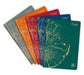 Clairefontaine 68466C - FOREVER premium cahier piqué 21x29,7cm 90g recyclé 96p ligné coloris assortis - PAQ de 5
