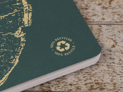 Clairefontaine 68486C - FOREVER premium carnet piqué 14,8x21cm 90g recyclé 96p ligné coloris assortis - PAQ de 5
