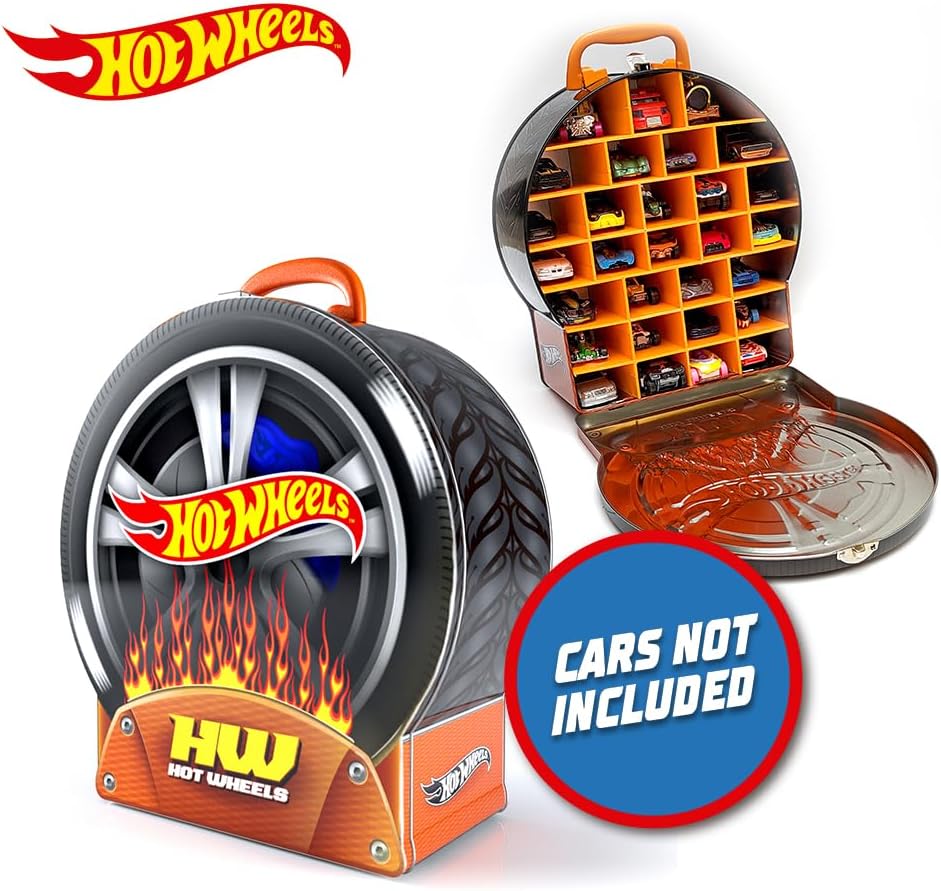 Hot Wheels Car Storage Case - Increased Storage Cars Carry Case With Easy Grip Carrying Handle up to 29 Vehicles, Car Toys Organiser - Cars are not included