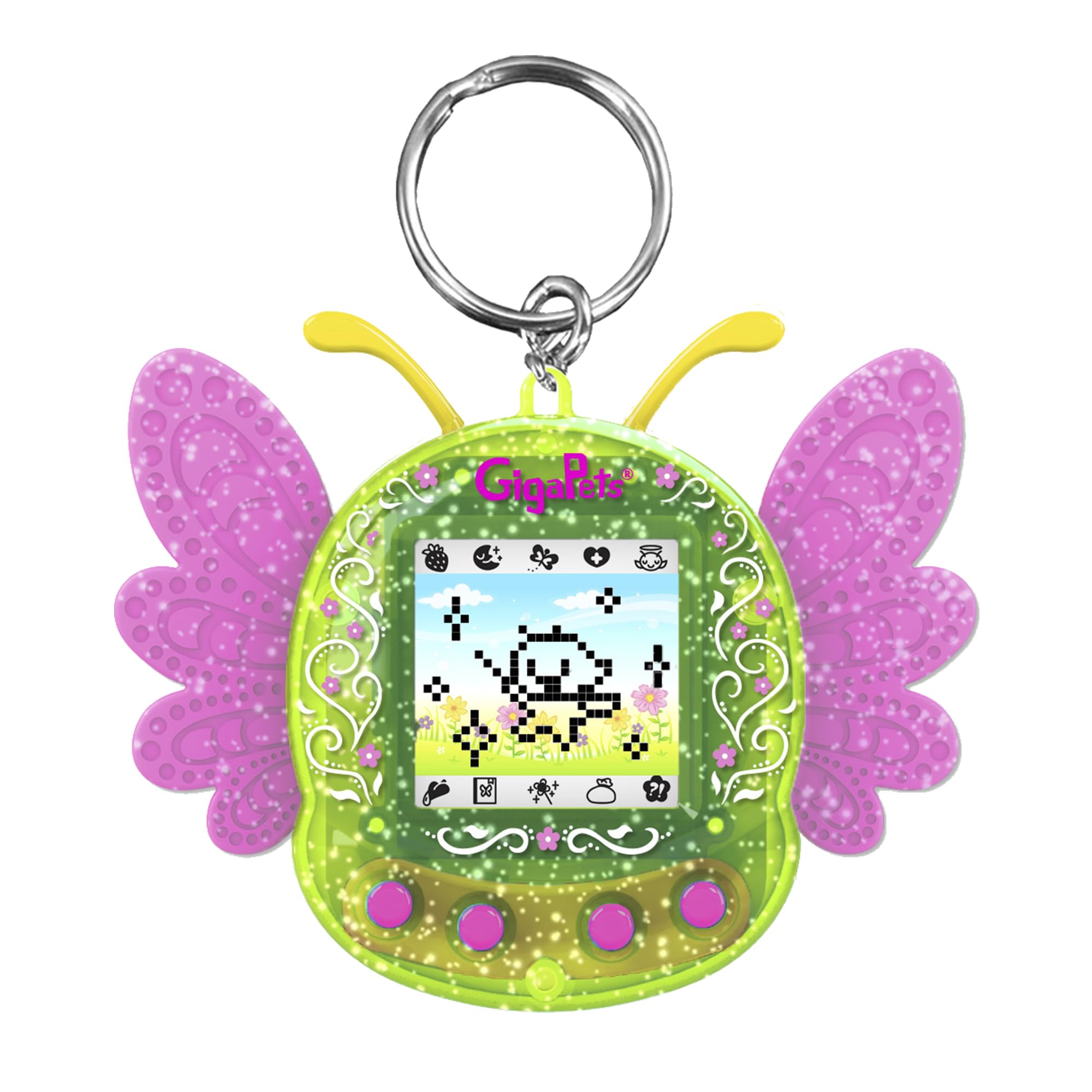 Top Secret Toys Giga Pets Pixie Virtual Pet Electronic Toy (Green), Upgraded Nostalgic 90s Toy, 8 Different Pixie Evolutions, Collect Elements, Cast Spells, Craft Potions, for Kids of All Ages